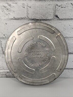 Vintage Eastman Kodak 10 Inch Metal Film Reel Can Rochester NY